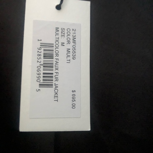 Milly multicolor medium faux fur jacket! - Picture 4 of 5